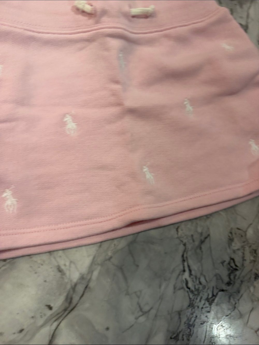 Ralph Lauren Pink Mini Skirt with White Pony Embroidery - Picture 2 of 4